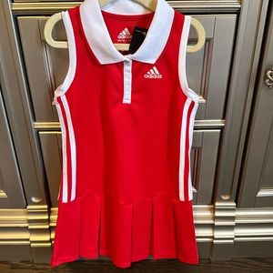 Brand new girls Adidas tennis / golf dress. Red size 5